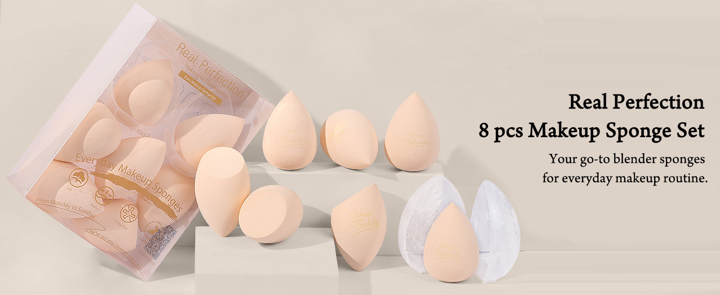 8 pcs Makeup Sponge Set